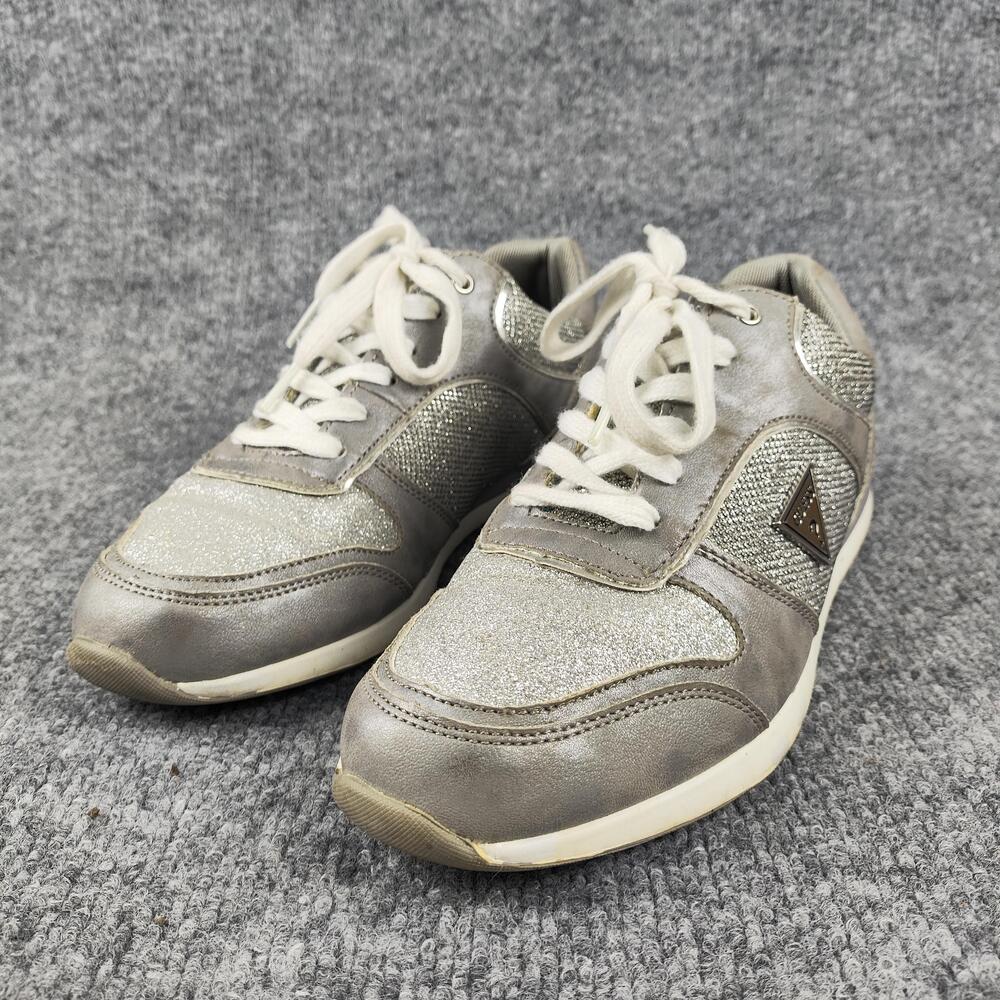 GUESS Shoes Womens Size 10 Silver Glitter Athletic Low Top Sneakers WGEILA-C - Picture 4 of 16